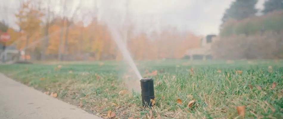 Irrigation winterization for property in Fortville, IN.